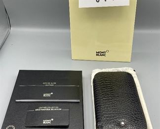Lot 8789. $250.00. BRAND NEW Montblanc Meisterstruck Travel Zippered Double Watch Pouch #105788 in Mocha.  Comes with Inner and Outer Box, Dust Cover, Certification Credit Card and Instruction Manual. retails for $345.00.