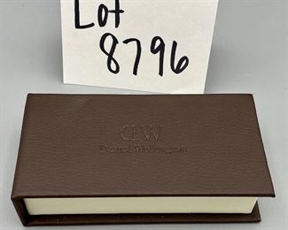 Lot 8796.  $40.00  Brand New Daniel Wellington "Classic Sheffield" 0206DW Men' Watch with Genuine Leather Strap, Presentation Box and Tags.  Japan Movement.  Perfect for Grad or Father's Day .