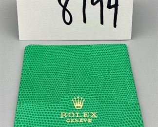Lot 8794 $20.00. New Rolex Green Card Holder. 0079.10.71. 
