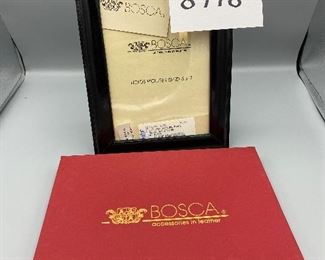 Lot 8798E  $40.00 New 5" x 7" Black Old Leather Desk Picture Frame by Bosca