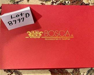Lot 8797D. $145.00 Bosca 8 1/2" x 14" Leather Legal Pad Cover "Black Saddler"