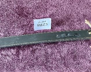 Lot 8825.  $75.00   Sword and Sheath from Pakistan.  Sword measures 42" L for Point to End of Hilt.  Blade is 32" L x 1" W.   The Pommel, and Cross Guard at Brass. Sheath is Leather,