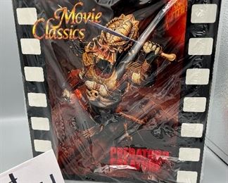 Lot 8861  $30.00. Halcyon Movie Classics "Predator 2" Creature Model - c. d1994 Still in box, unassembled, box was opened for inspection but all pieces are in their original sealed sleeve.  This is one ugly Predator, who hunts for sport.  Straight out of the Movie.  HAL13. Kids will love this one!