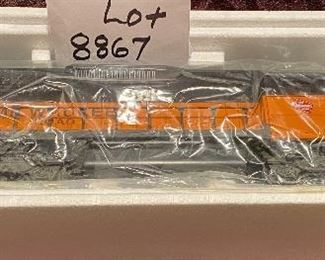 Lot 8867. $250.00  Lionel O-Gauge 6-18224 Milwaukee Road SD-40 Diesel Engine.  Includes Diesel Horn, Magnetraction, LionTech Electronic E-Unit, Illuminated Cab and More.  Original Box, Tested