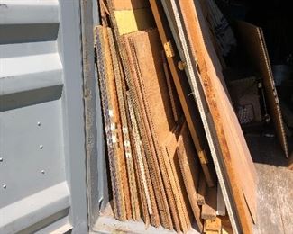 Lots of plywood and other building materials
