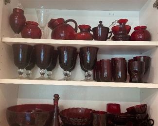 Red Glassware Collection 