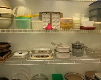 Lots of Tupperware, Pyrex & Corning Ware