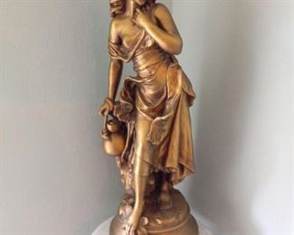 Gold woman statue $50
