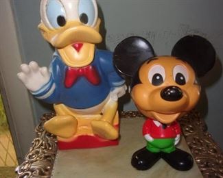 Vintage Donald Duck bank  $15                                       
  Vintage pull string Mickey Mouse - works  $15