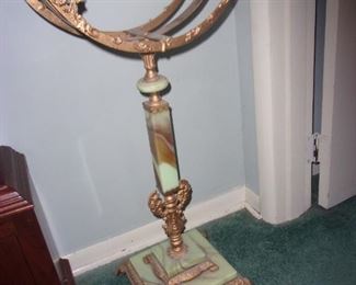 Metal and marble plant stand  $50