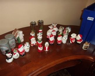 Seasonal salt and pepper shakers One set is Lefton and another is Enesco