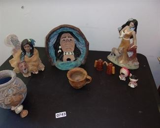 Native American statuettes and salt/pepper shakers