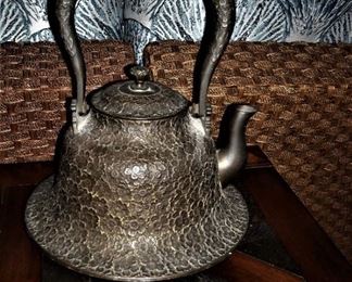 Antique Japanese steel water kettle