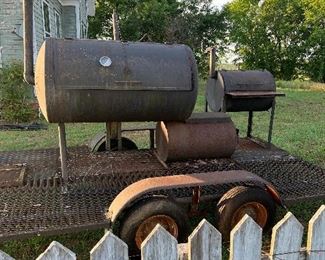 BBQ Pit on trailer