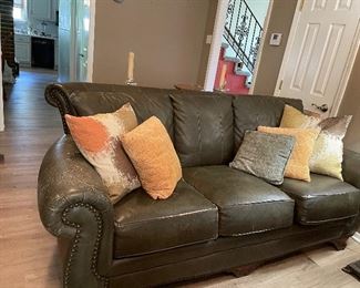 Leather Sofa - has some wear