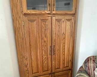 Corner Cabinet Entertainment Center Real Wood