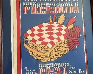 1983 1st Annual Freedom Fest Framed Poster