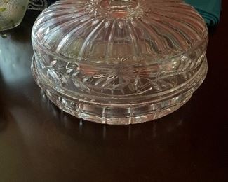Beautiful Crystal Cake/Pie Plate