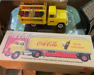 Buddy L Coca Cola Truck and Box (wrapped for protection) also Coca Cola 18-Wheeler brand new in box!