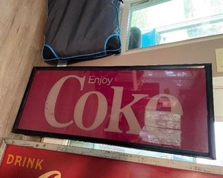 Coca Cola Sign - This is cloth framed