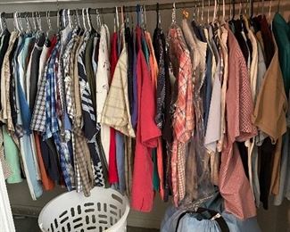 Men's Short Sleeve Shirts and Ladies Tennis Hats