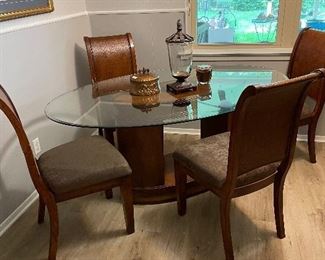 Glass Top Dining Table