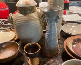 Hand made pottery pieces