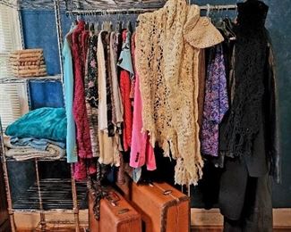 Very clean clothes- men's and some women's/ vintage luggage
