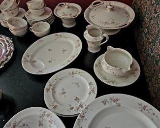 Theodore Haviland Limoges France Pink Spray Roses china and serving pieces