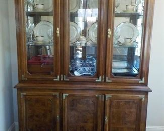 Walnut Brown China Cabinet China Cabinet Itself Only