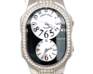 Appraised USD3600 Ladies Diamond Phillip Stein Wrist Watch