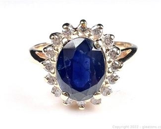 Classic Sapphire and Diamond Ring in 14kt