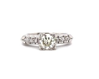 USD8500 Appraised Platinum Side Stone Engagement Ring