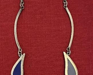 Sterling and lapis necklace