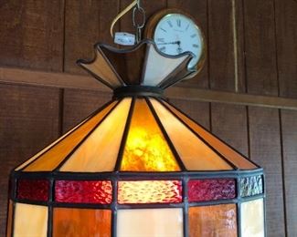 Cool vintage hanging stained glass lamps