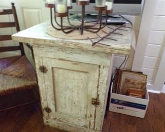 small shabby chic piece, nice candle holder on top