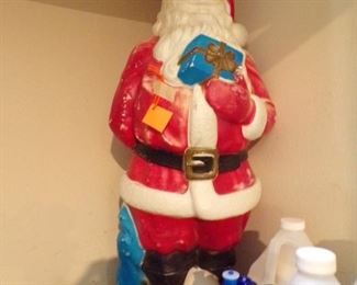 vintage santa, lights