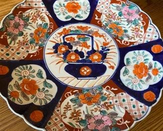 3 large vintage Chinese plate/ chargers 