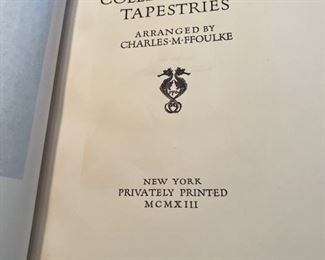 Antique tapestry book 