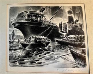 Collection of Henry E. Winzenried (1892-1981) lithos of Cuba c.1940's