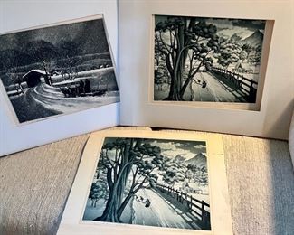 Three signed Samuel L. Margolies (1897-1974) lithos