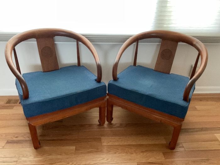 Beautiful vintage carved teak chairs.  Thailand   