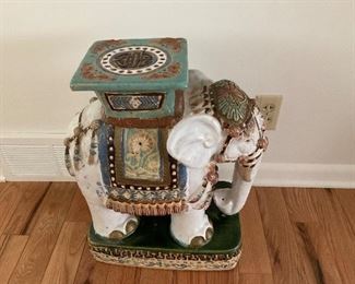 Vintage chinoiserie elephant garden stool.  There are 2