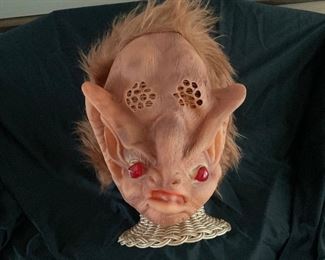 Vintage latex mask. Eyes light! 