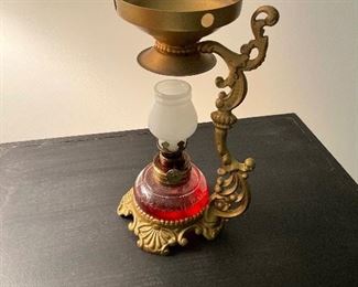 Antique Cresolene lamp.  Complete and mint. 