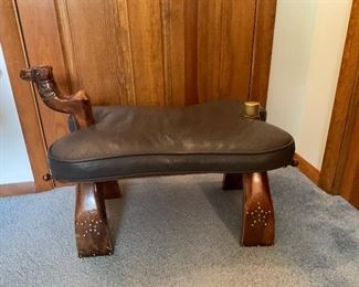 Vintage camel saddle.  