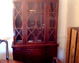 Vintage mahogany china cabinet.