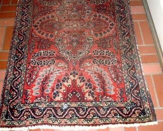 Sarouk oriental hand knotted wool oriental rug.