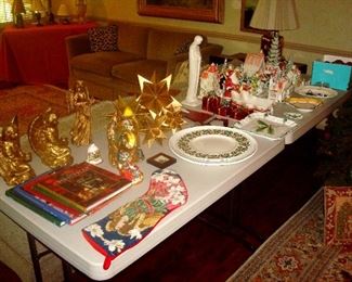 Various Christmas items.