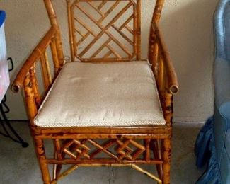 Mid-century  bamboo arm chair.